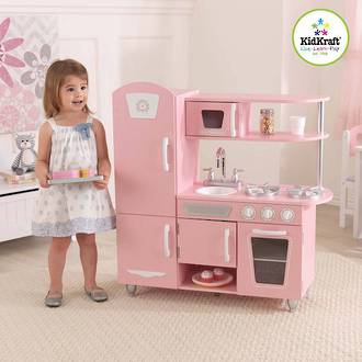 Pink Vintage Kitchen  KidKraft Toys Toy Kitchens  